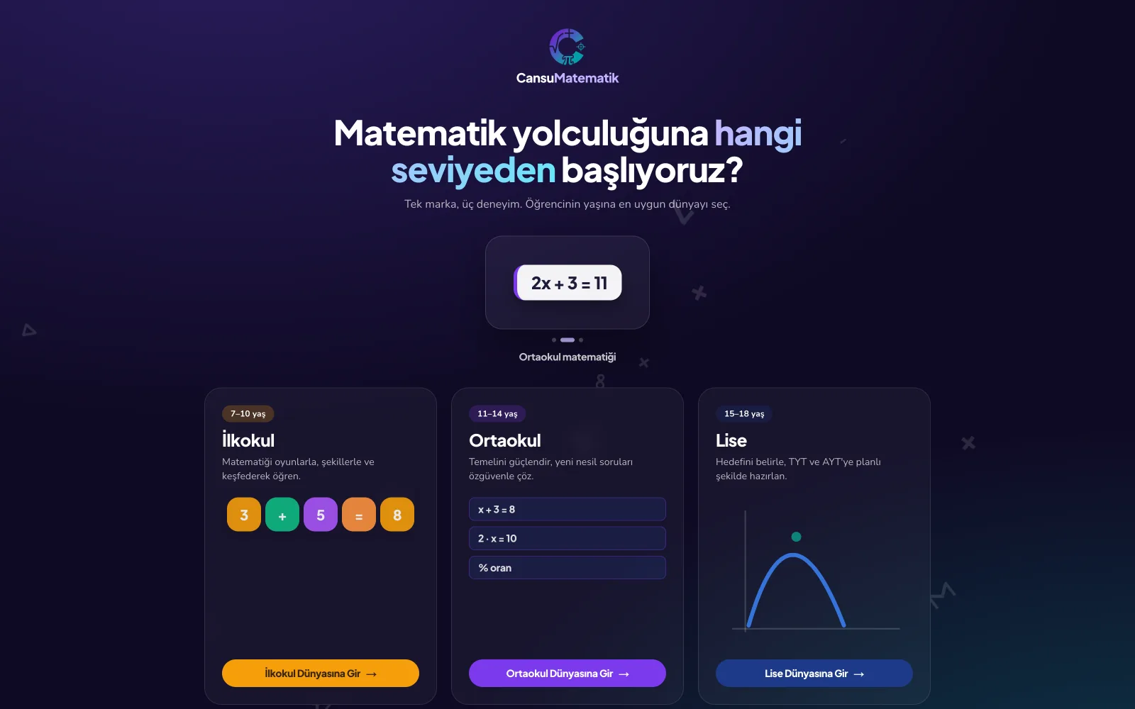Cansu Matematik website